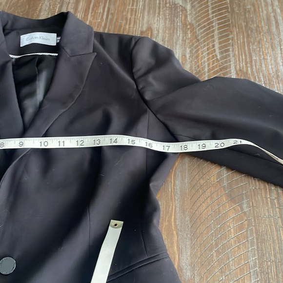 Calvin Klein one button blazer black size 4 - Picture 7 of 11